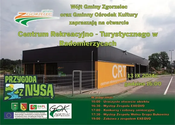 Zapraszamy na otwarcie Centrum Rekteacyjno Turystycznego w Radomierzycach, fot. Gmina Zgorzelec