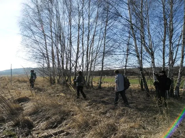 3 marca grupa piechurów z BOG-TUR wyruszyła na rajd granicą naszej gminy, fot. B. Pikulska