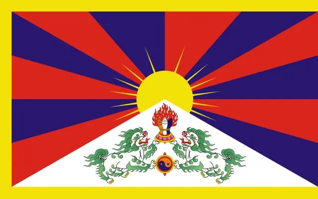 Flaga Tybetu dziś jest powszechnie przyjętym symbolem walki Tybetu o niepodległość
