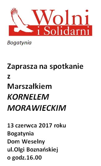 Zaproszenie - Kornel Morawiecki